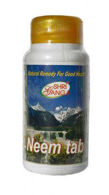 Шри Ганга Ним, 200 таб., Sri Ganga Neem Tab, очистка крови и кожи,
