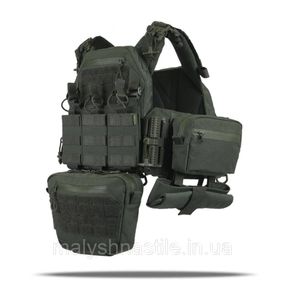 Комплект №2: Плитоноска Kiborg GU gen.2 + 6 підсумків хакі