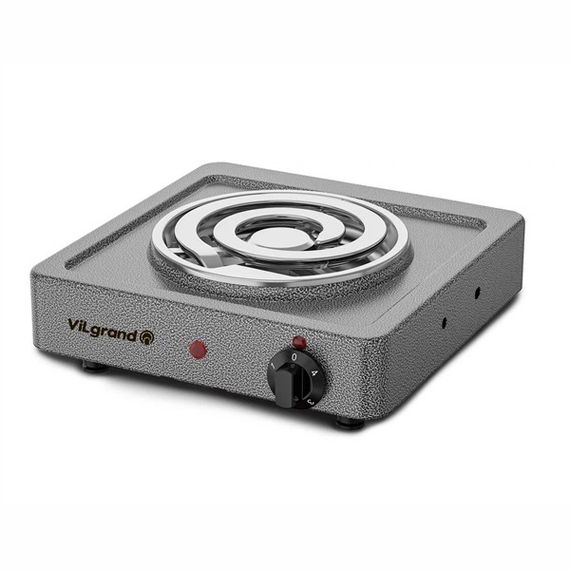 Плита настільна електрична ViLgrand VHP161D Gray 1000Вт | Зображення 2