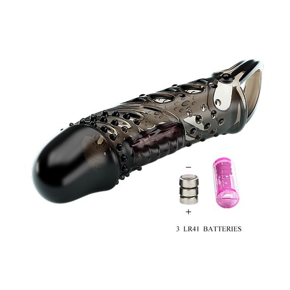Насадка на член - Pretty Love Cecelia Vibrating Penis Sleeve Black | Зображення 5