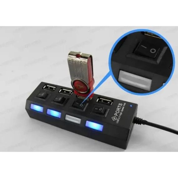 USB хаб на 4 порта + swith