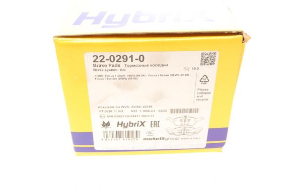 Колодки гальмівні передні Ford Focus 98-05 22-0291-0 | Зображення 9