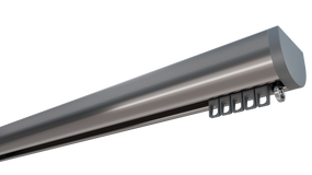 Карниз для штор потолочный Техно 15 (в сборе) серый стальной Аналог 250 см.