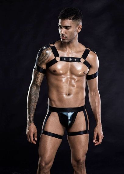 Комплект для чоловіків труси+портупея JSY 4978 Чорний One Size