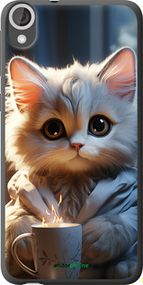 Чохол на HTC Desire 820 Білий кіт "5646u-133-2448"
