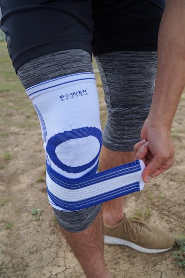 Наколінник Power System PS-6008 Knee Support Pro Blue/White (1шт.) S/M | Зображення 7