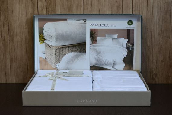 Постільна білизна La Romano Premium Satin 200×220 Vandela White | Зображення 1