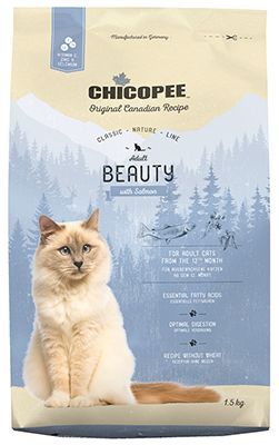 Сухий корм для котів з лососем Chicopee CNL Cat Adult Beauty Salmon, 1.5 кг