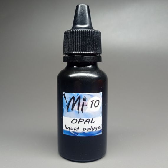 Жидкий полигель Мі OPAL #10 голубой с шиммером 43мл (флакон)