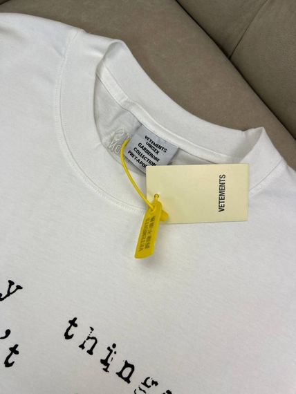 Футболка Vetements We Buy Things чоловіча біла бавовна оверсайз f723 | Зображення 5