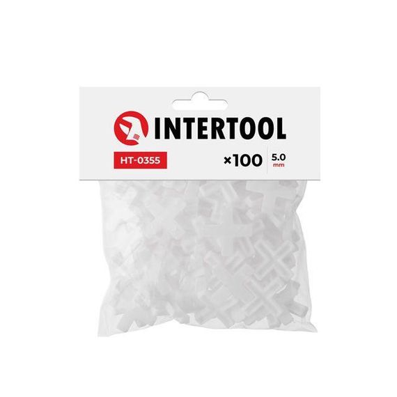 Набір дистанційних хрестиків для плитки 5.0 мм, 100 од. INTERTOOL HT-0355