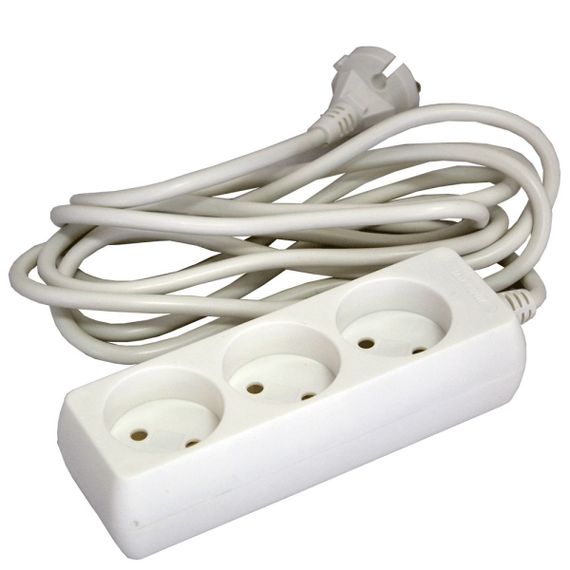 Подовжувач касетний WO3W3M 3 розетки Grunhelm 3 м