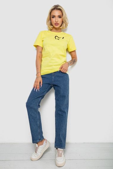 Футболка женская с принтом, цвет желтый, 238R57384-1 | Зображення 1