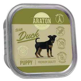 Вологий корм для цуценят з качкою ARATON Puppy with Duck 150 г