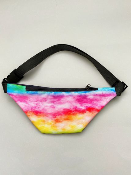 Сумка поясна бананка 4Profi з принтом  Тай-дай з одним відділенням 18279 | Зображення 1