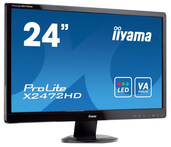 Монітор iiyama ProLite E2472HD чорний (24" VA/1920x1080/16:9/HDMI/DVI/VGA) Б/В | Зображення 1