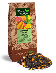 Чай чёрный с добавками Наглый Фрукт ТМ "Чайные шедевры", 500г, высокогорный черный чай с кусочками фруктов