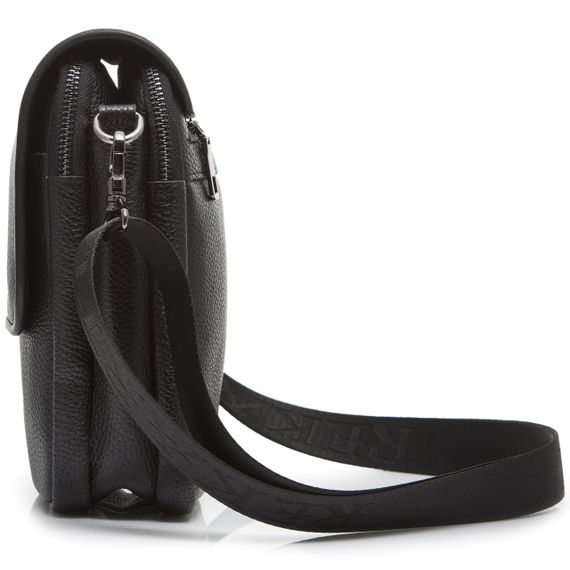 Шкіряна чоловіча сумка-месенджер через плече чорна Tiding Bag TD-23433 | Зображення 2