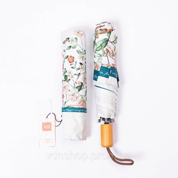 Зонт механический элегантный с принтом прочный надежный из полиэстера диаметр 99 см Зеленый HP-23-15GR | Зображення 7