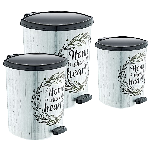 DECOR набір відер для сміття 3шт (6л+11л+20л) (x75 дім вінтаж)