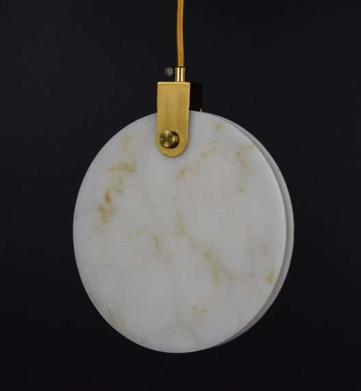 Люстра світлодіодна підвісна LED світильник для квартири на стелю лед 26612 Латунь 30-150х10х20 см. | Зображення 3