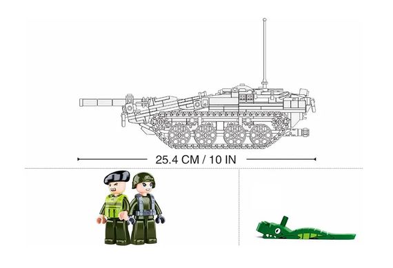 Конструктор M38-B1010 SLUBAN "Танк" 25,5см, фигурки, 692дет, в коробке (6903317468867) | Зображення 5