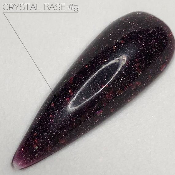 Світловідбивна база Crooz Crystal Base №09 (темно-сливова з блиском) 8мл | Зображення 3