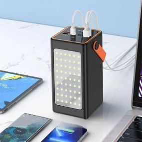 Power Bank з ручкою + ліхтар 90000mAh 3 USB 22,5W HOCO J107