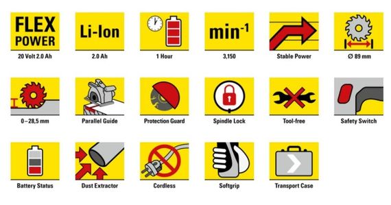 Пила циркулярна акумуляторна міні Trotec PCSS 05-20V з АКБ та ЗП + кейс (4430000105) | Зображення 4