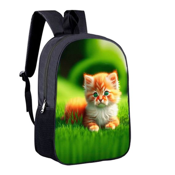 Рюкзак детский с котом 34х27 см,ранец городской с котиком для мальчика,девочки (00482)