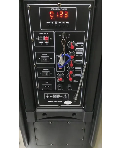 Портативна колонка Su-Kam 1010 + 2 мікрофони + BT 12v220v | Зображення 5
