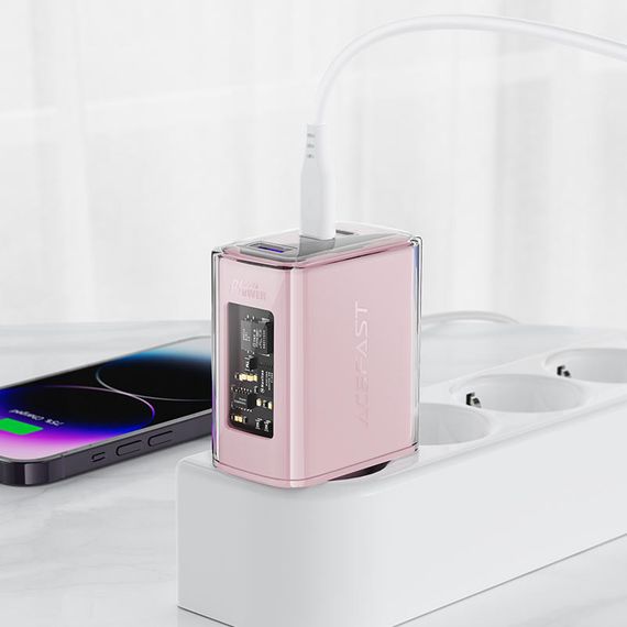 МЗП Acefast A45 Exploration series PD65W GaN (1USB-A/2C) Cherry blossom | Зображення 2