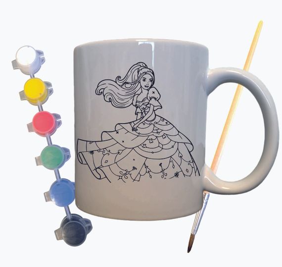 Набір для творчості кружка розмальовка "Принцеса" 330 мл біла | Зображення 1