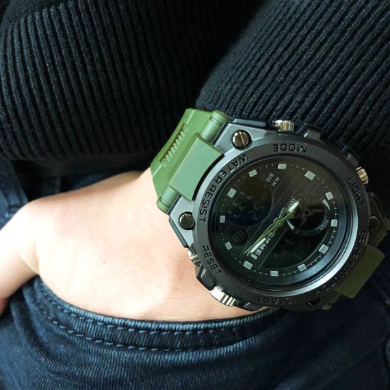 Военные тактические часы часы тактические противоударные SKMEI 2031AG Водостойкие ZE-45 | Зображення 1