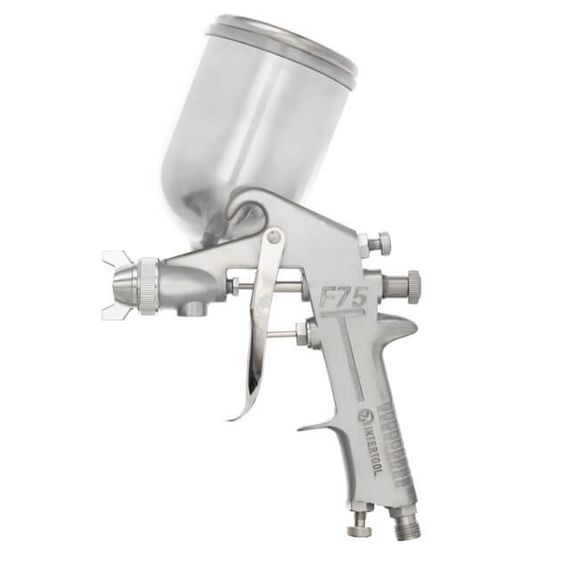 Фарбопульт пневматичний HP, форсунка 1.5 мм, верхній металевий бачок 400 мл., 5бар INTERTOOL PT-02021 | Зображення 2