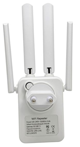 Репитер WiFi Pix Link 2.4GHz усилитель сигнала вай фай ретранслятор расширитель интернета 300 Мбит 4 антенны точка доступа WPS | Зображення 5