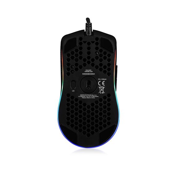 Мишка  Modecom Shinobi 3360 Volcano, ігрова, 12000dpi., 6кн., чорна | Зображення 5