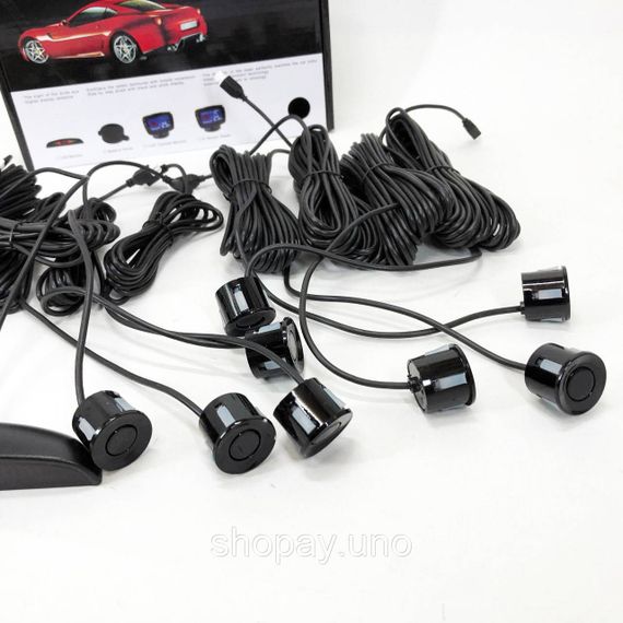 Парктронік (паркувальний радар) Assistant Parking Sensor, 8 чорних датчиків QK-62 | Зображення 8