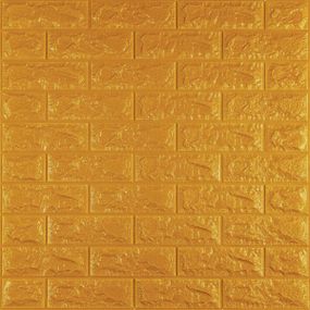3D панель самоклеюча цегла Золотий 700х770х7мм (011-7) SW-00000052