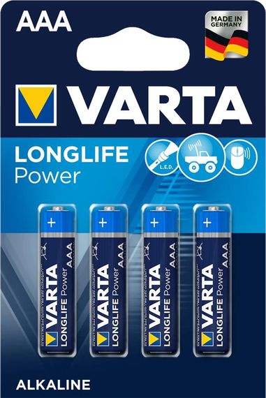 Батарейка VARTA LONGLIFE Power AAA BLI 4 ALKALINE (04903121414)