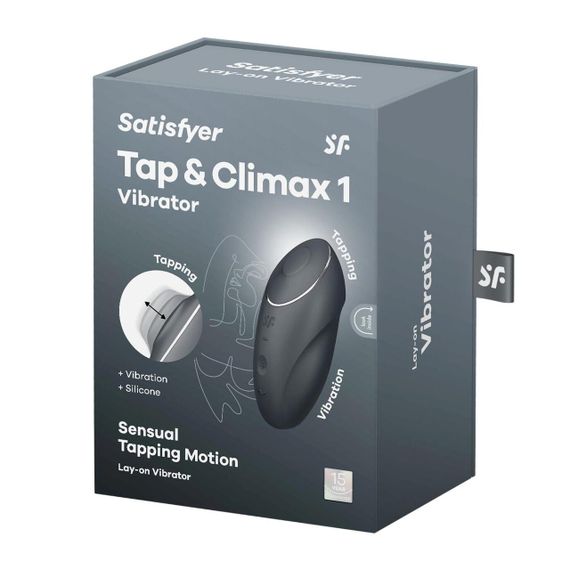Вібростимулятор-пульсатор Satisfyer Tap & Climax 1 Grey, ефект постукування пальцем, 2 мотори Sex Aura | Зображення 7