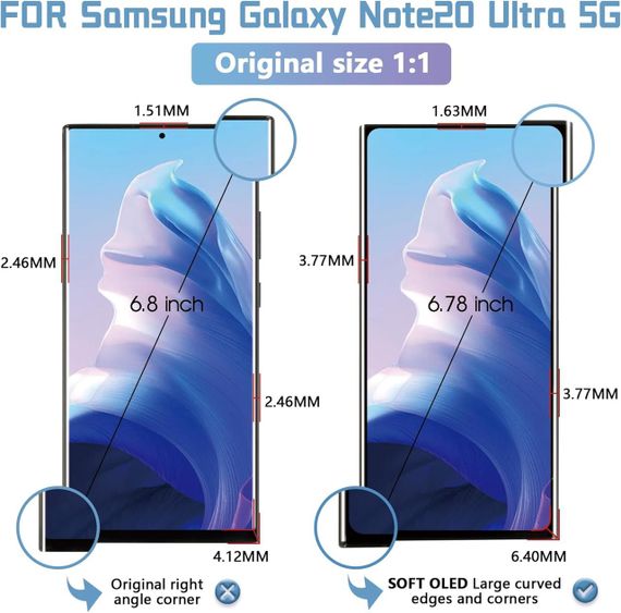 Сменный OLED-дисплей для Samsung Galaxy Note 20 Ultra 5G (SM-N986) | Зображення 2