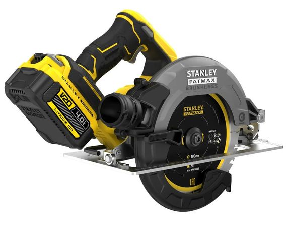 Пила циркулярна акумуляторна Stanley Fatmax з АКБ та ЗП SFMCS550M2K | Зображення 8