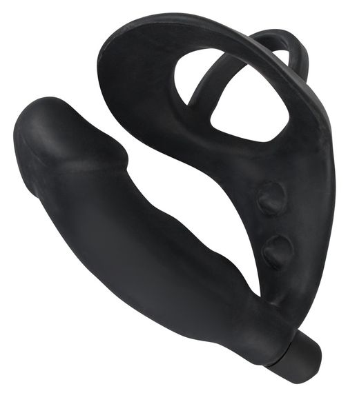 Ерекційне кільце з анальною пробкою - Black Velvets Ring & Vibro Plug | Зображення 3