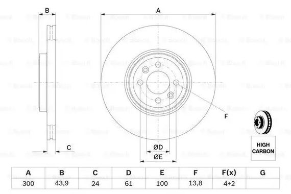Диск гальмівний RENAULT GRAND, BOSCH (0986479209) | Зображення 4