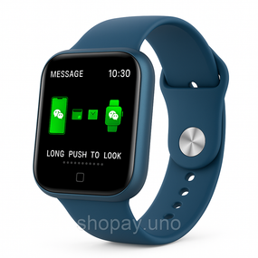 Smart Watch T80S, два браслети, температура тіла, тиск, оксиметр. Колір: синій GW-76
