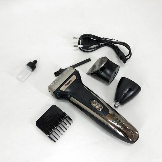 Тример універсальний GEMEI GM-598, бездротова електробритва, триммер для вусів. Колір: платиновий | Зображення 4