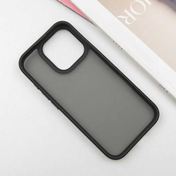 TPU+PC чохол Metal Buttons для Apple iPhone 16 Pro (6.3") Чорний | Зображення 3