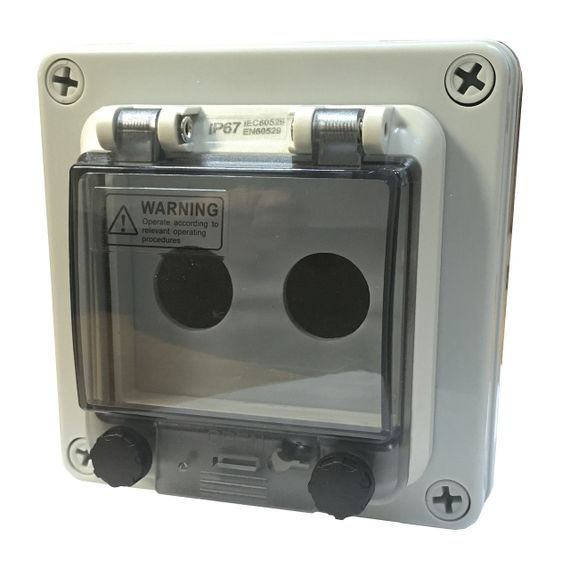 Корпус КП102 PRO IP65 для кнопок 2 місце з прозорою кришкою Ny95505368