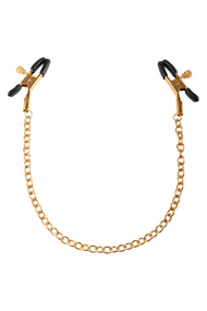 Зажимы для сосков Fetish Fantasy Gold Chain Nipple Clamps Золотистые Onre Size